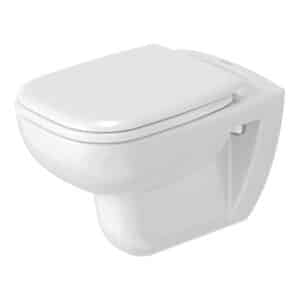 Duravit D-Code vægtoilet 640x460x400mm inkl. toiletsæde med softclose, rimless
