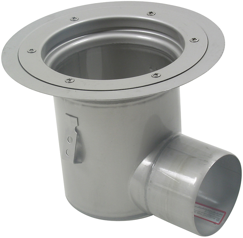 Blücher industri afløbsskål Ø110mm Ø332mm ramme. Til vinyl. Vandret