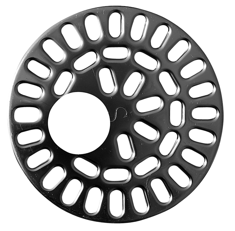 PURUS rist Ø150mm med hul. Til vinyl. Syrefast stål