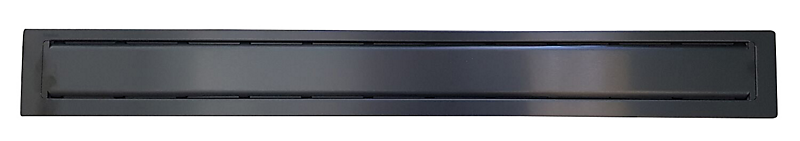 PURUS Line ramme og rist 800mm. Steel Sort, PVD behandlet. Rustfrit stål