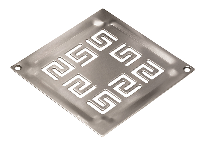 Blücher SQUARE ATHENS rist med skruelås 140x140 mm. Rustfrit stål