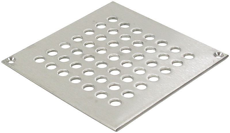 Blücher Square rist med skruehuller 140x140 mm. Rustfrit stål