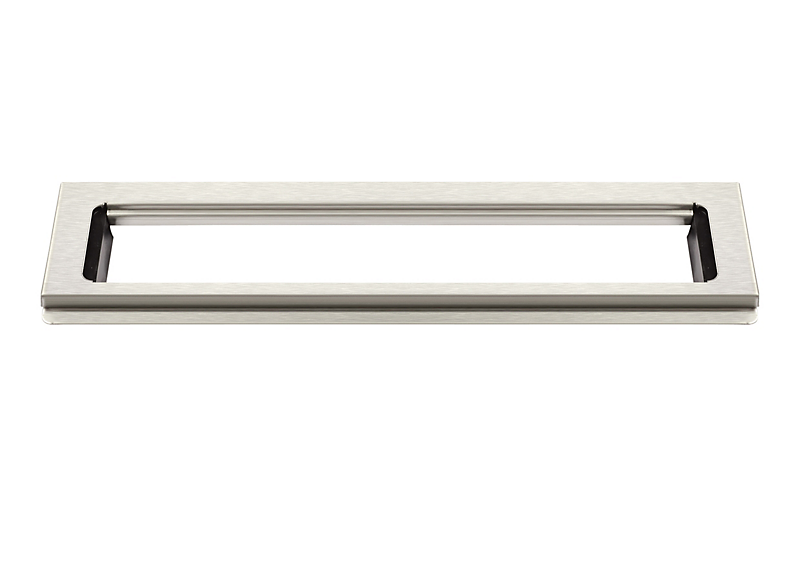 Unidran 1500 Classicline ramme 600 mm, H 8 mm. Rustfrit stål/Børstet