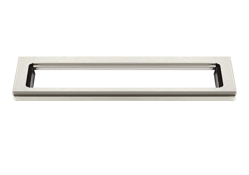 Unidran 1500 Classicline ramme 600 mm, H 10 mm. Rustfrit stål/Børstet