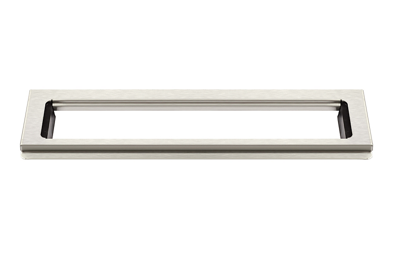 Unidran 1500 Classicline ramme 600 mm, H 12 mm. Rustfrit stål/Børstet