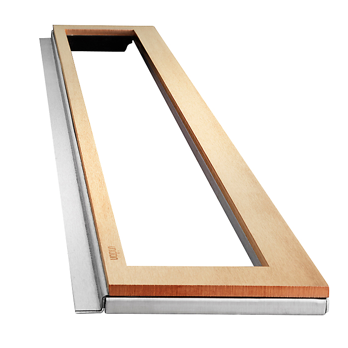 Unidrain HighLine ramme 1200 mm, H 10 mm. Rustfrit stål/Kobber