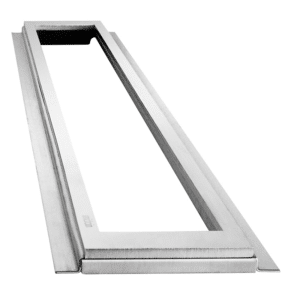 Unidrain Highline ramme, fritliggende. 700 mm, H 15 mm. Rustfrit stål