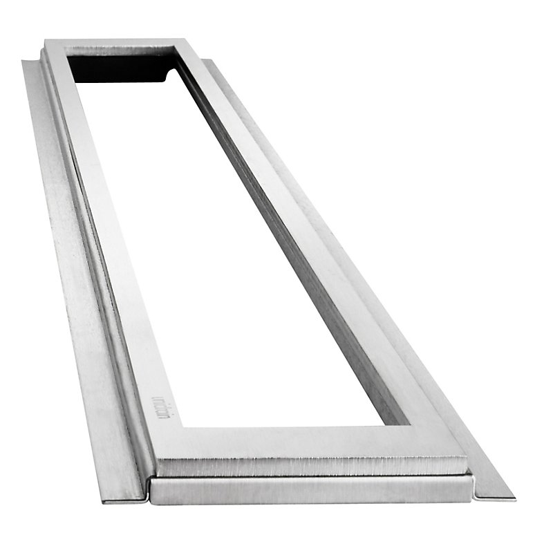 Unidrain Highline ramme, fritliggende. 700 mm, H 15 mm. Rustfrit stål