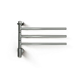 Kriss Flex 1 Elektrisk håndklædevarmer 550 x 422 mm. Med 3 arme, timer & APP. 30 Watt. Krom