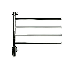 Kriss Flex 1 elektrisk håndklædevarmer 508 x 550 mm. Med 4 arme, timer & APP. 40 Watt. Krom