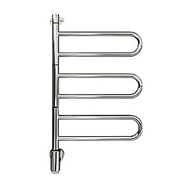 Kriss Flex U 3 Elektrisk håndklædevarmer 450 x 757 mm. Med 3 svingbare arme, timer & APP, 41Watt. Krom