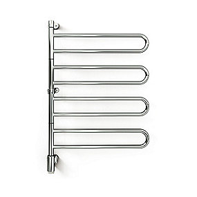 Kriss Flex U 4 Elektrisk håndklædevarmer 650 x 956 mm. Med 4 svingbare arme, timer & APP, 85 Watt. Krom