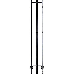 Kriss trio Elektrisk håndklædetørrer 1480x230mm. Matsortlakeret rustfrit stål