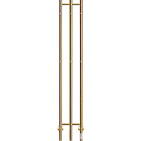 Kriss trio Håndklædetørrer 1480x230mm. Blank messing/guld (PVD) rustfrit stål