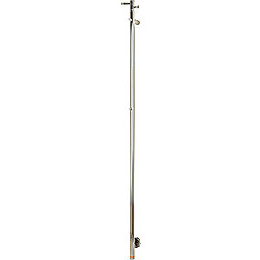 Kriss Uno Elektrisk håndklædevarmer 30 x 1480 mm. Med 4 kroge. 20 Watt. Poleret Rustfrit stål
