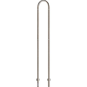 Kriss Duo Plus el håndklædetørrer 1480x190 mm, børstet rustfrit stål