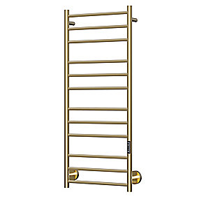 TVS plus 12 elektrisk håndklædetørrer med wi-fi. Børstet gul/messing