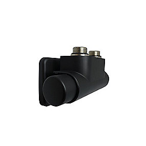 Kriss Twin Manuel ventilsæt 1/2''. Vinkelløbende manuel ventil til 50mm, venstre. Sort