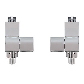 Kriss 4K2 Manuel ventilsæt 1/2''. Ligeløbende, med runde rosetter. Krom