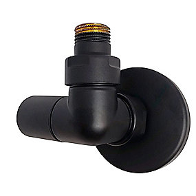 Kriss Corner ventilsæt 1/2''. Manuelt, vinkelløbende. Sort