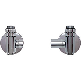 Kriss Corner Combi ventilsæt manuel vinkelløbende til kombidrift 1/2. Krom