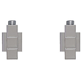 Kriss 4-K ventilsæt, vinkelløbende med 1/2'' tilslutningsrør & kapper. Krom