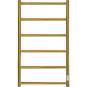 Kriss elektrisk Håndklædetørrer 810x530mm, 60W, børstet guld (PVD)