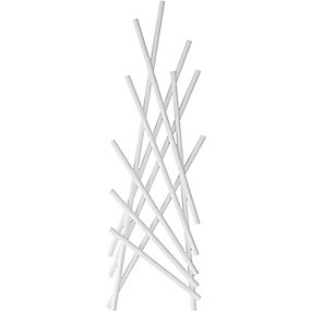 Kriss håndklædetørrer 1734x567mm, til centralvarme i hvid farve