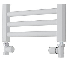 TVS ventilsæt 1/2'' lige, til designrad. Hvid