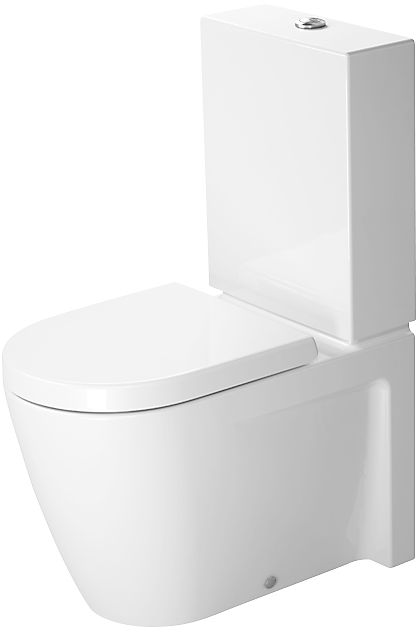 Duravit Starck 2 toilet B-T-W skål 370x630mm uni-lås. Uden cisterne & sæde