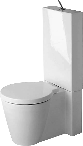 Duravit Starck 1 gulvtoilet med universallås 415x640mm. Uden cisterne & sæde