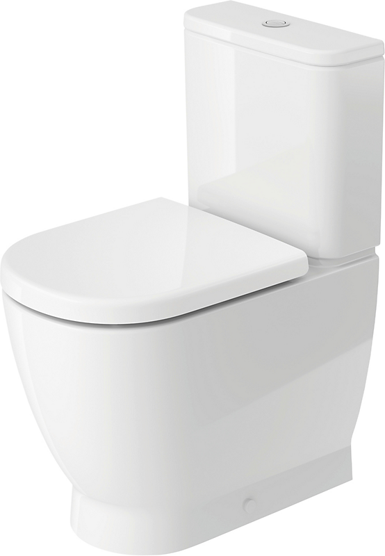 Duravit D-code gulvstående toilet, 370 x 600 mm, hvid, rimless