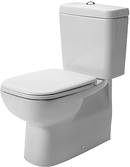 Duravit D-Code toiletskål Back-to-wall 355x650mm skjult universallås hvid porcelæn. Uden cisterne & sæde
