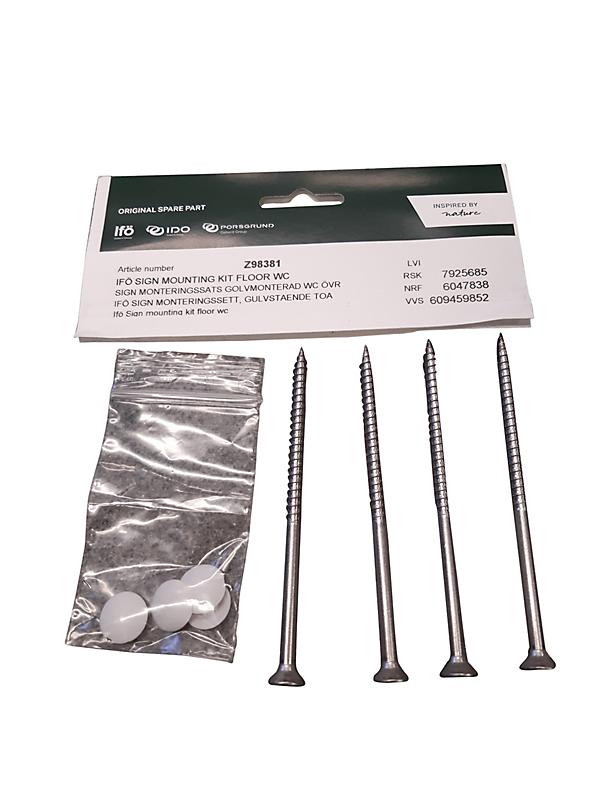 Ifö Spira/Sign monteringssæt/skruer til gulvmonteret toilet torx25