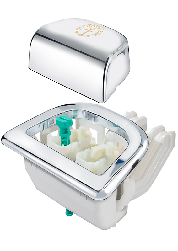 Gustavsberg Nautic trykknap enkel skyl høj komplet krom