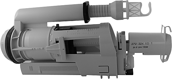 Duravit skyllegarniture 3/6L 400x200x200mm med trykknap hvid/forkromet