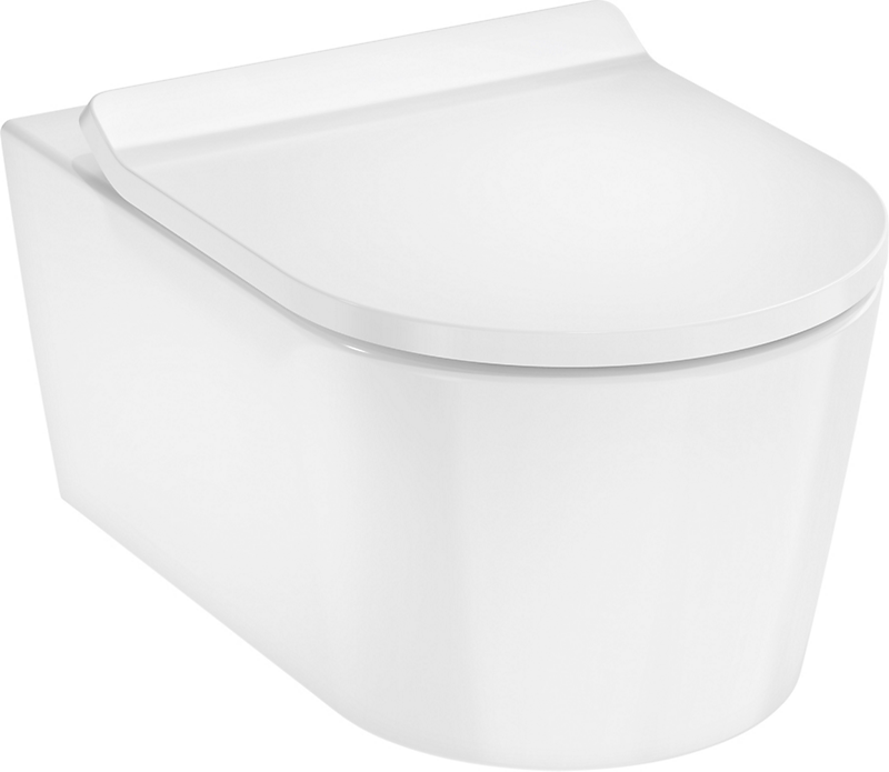 hansgrohe EluPura S Væghængt toiletsæt 540 uden skyllerand AquaHelix Flush med toiletsæde