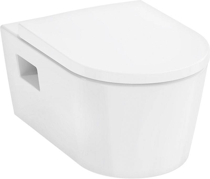 hansgrohe EluPura Original S toilet Væg. toilet 540 AquaChannel Flush med toiletsæde med låg hvid