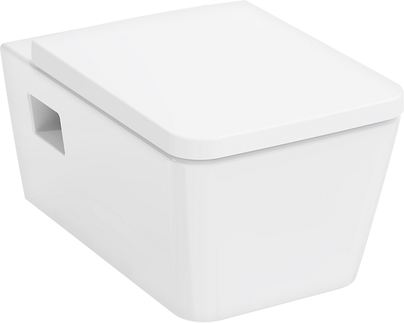 hansgrohe EluPura Original Q toilet Væg. toilet 540 AquaChannel Flush med toiletsæde med låg hvid