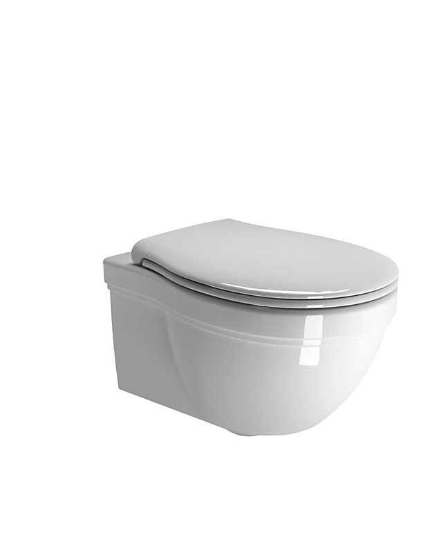 GSI Classic vægtoilet 55x37cm med antibakteriel glasur