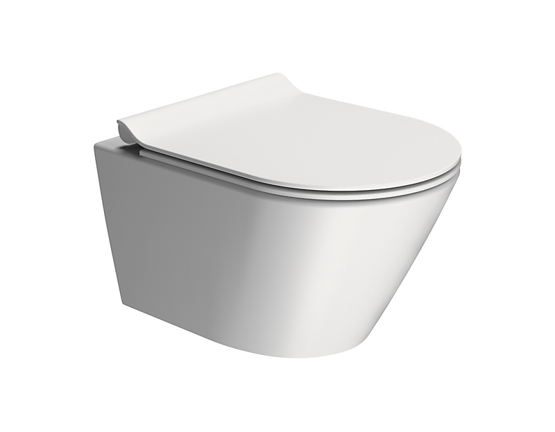 GSI Kube X 50cm vægtoilet med GeniusFlush skylleteknik mathvid