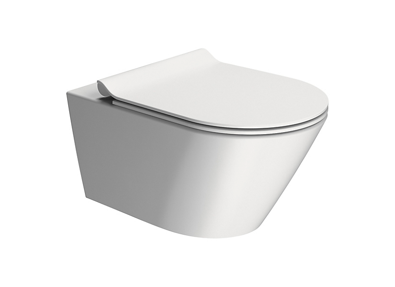GSI Kube X 55cm vægtoilet med GeniusFlush skylleteknik mathvid