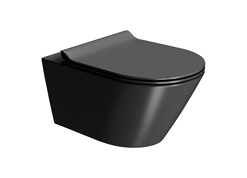 GSI Kube X 55cm vægtoilet med GeniusFlush skylleteknik matsort