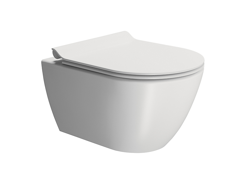 GSI Pura vægtoilet 50x36cm med swirlflush mat hvid
