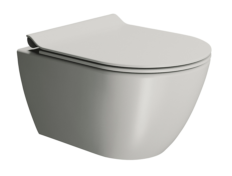GSI Pura vægtoilet 50x36cm med swirlflush, mat grå