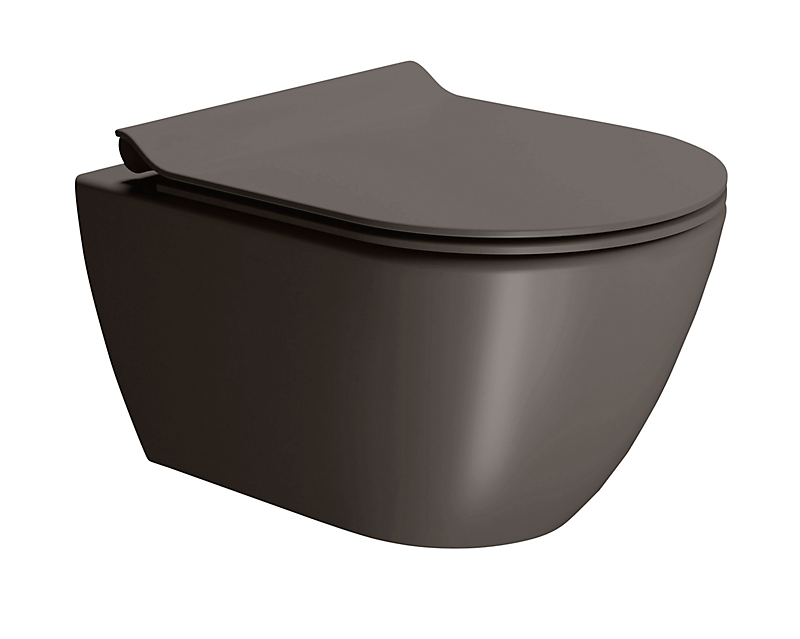 GSI Pura vægtoilet 50x36cm med swirlflush, farve bistro