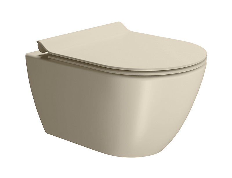 GSI Pura vægtoilet 50x36cm med swirlflush, farve creta