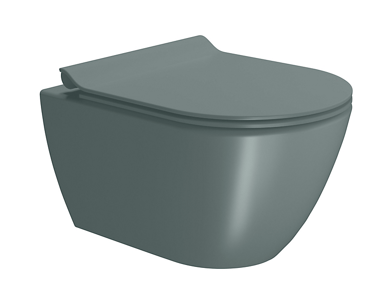 GSI Pura vægtoilet 50x36cm med swirlflush, farve agave