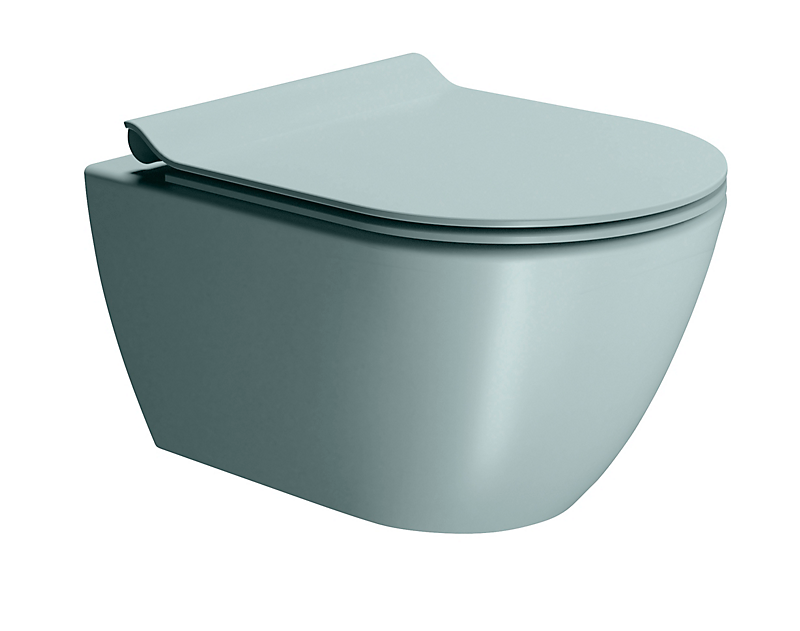 GSI Pura vægtoilet 50x36cm med swirlflush, farve ghiaccio