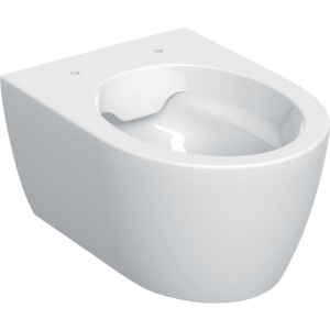 GEBERIT iCon væghængt toilet, kompakt, skjult montering, Rimfree: T=49cm, Hvid